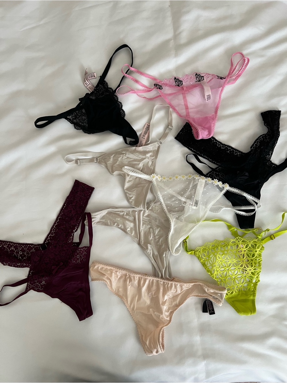 NWOT Victoria’s Secret and Victoria’s Secret Pink Thong and V- Strings panties